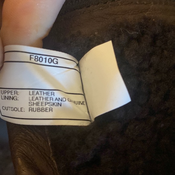 Big Kid’s Ugg Boots, deep brown leather K Rockville 1971 chocolate size 6 zipper - Picture 9 of 15